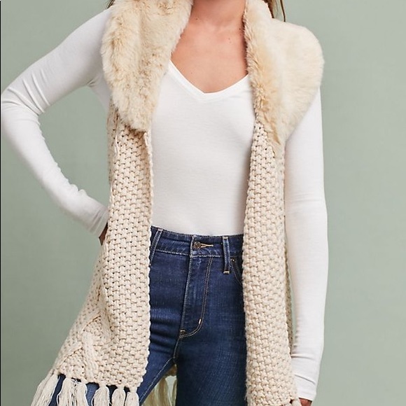 Anthropologie Jackets & Blazers - Anthropologie Faux Fur Vest